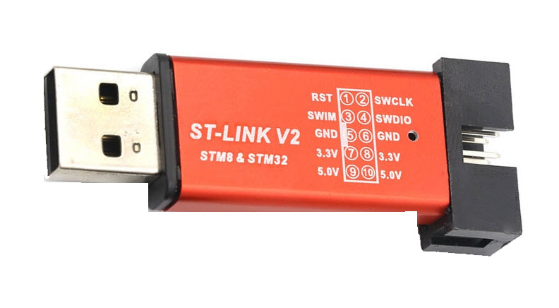 پروگرامر جیبی ST-LinkV2 مناسب STM8 و STM32 (بدون ID)