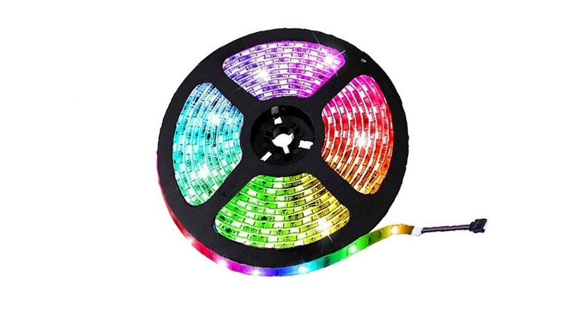 رول 5 متری LED نواری RGB برنامه پذیر IC دار