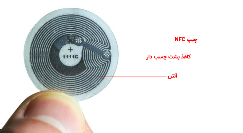 تگ RFID Mifare 13.56MHZ گرد 25mm پشت برچسب دار