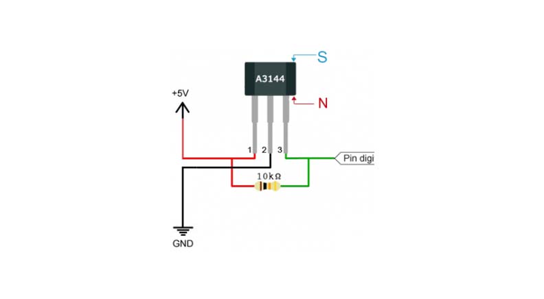 سنسور مغناطیس اثر هال UGN3503