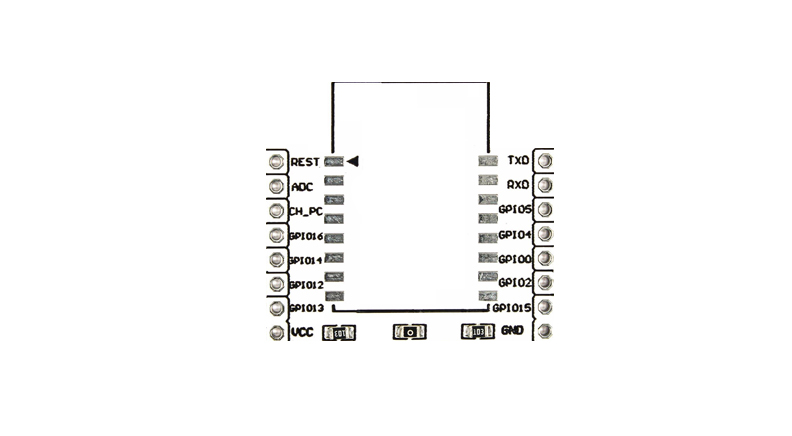 برد کمکی چیپ وایفای ESP8266