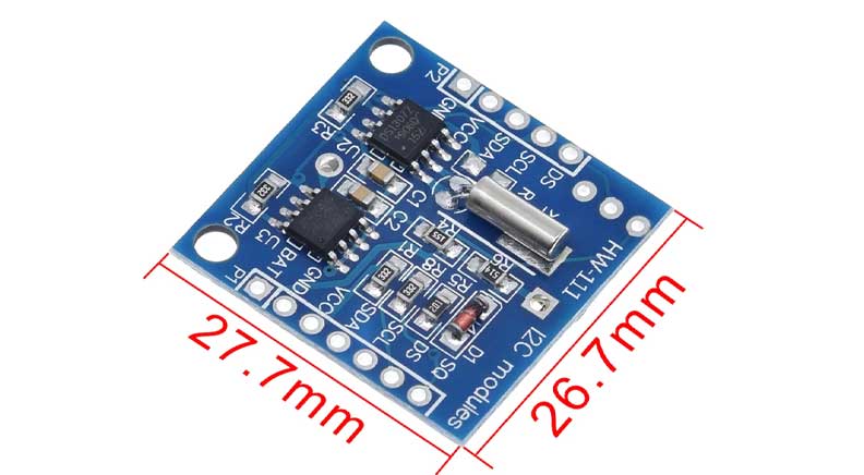 ماژول ساعت DS1307 به همراه حافظه (real-time clock chip)