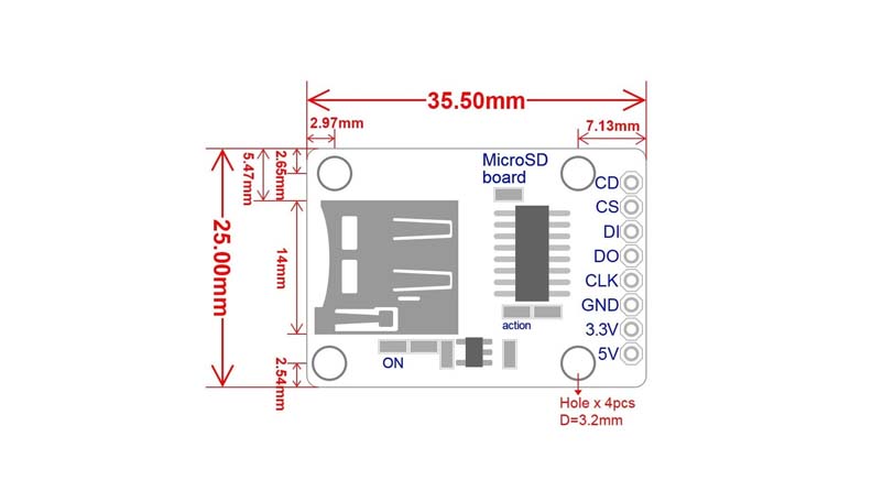ماژول کارتخوان میکرو SD - ماژول میکرو اس دی Micro-SD/TF