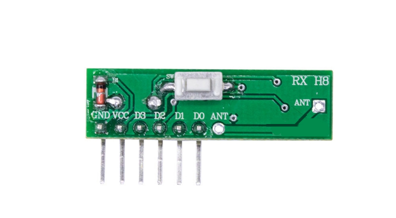 گیرنده ریموت کد لرن 4 کاناله ASK 433MHz مدل RXH8