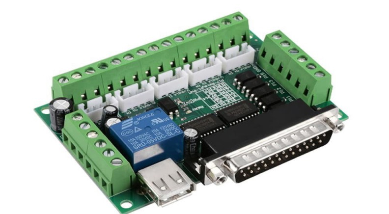 برد کنترلر cnc پنج محور سازگار با MACH3 با اتصال Parallel