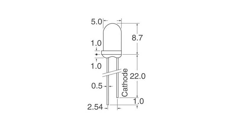 فرستنده مادون قرمز IR 5mm آبی مرغوب تایوانی فرستنده مادون قرمز IR 5mm آبی مرغوب تایوانی