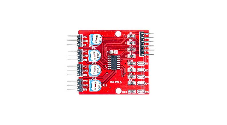 ماژول حسگر مادون قرمز ربات های تعقیب خط ( 4 کاناله )