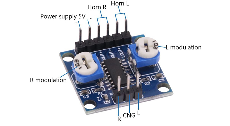 ماژول آمپلی فایر 2x5W کلاس D با تراشه PAM8406