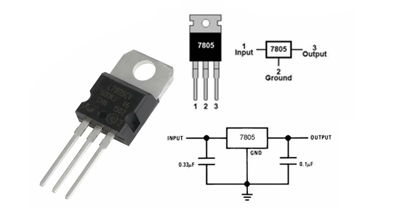 رگولاتور 5+ ولت 7805 پکیج TO-220