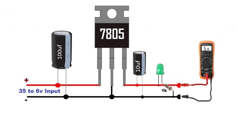 رگولاتور 5+ ولت 7805 پکیج TO-220