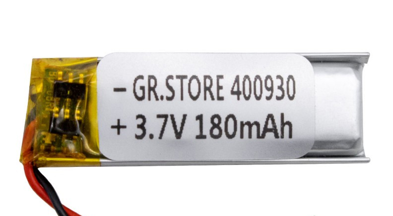 باتری لیتیوم پلیمر 3.7v ظرفیت 180mAh مارک GR.STORE 