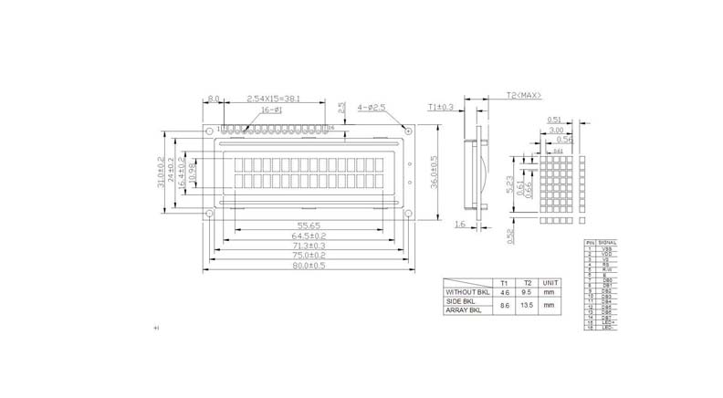 LCD کاراکتری 2x16 بک لایت سبز