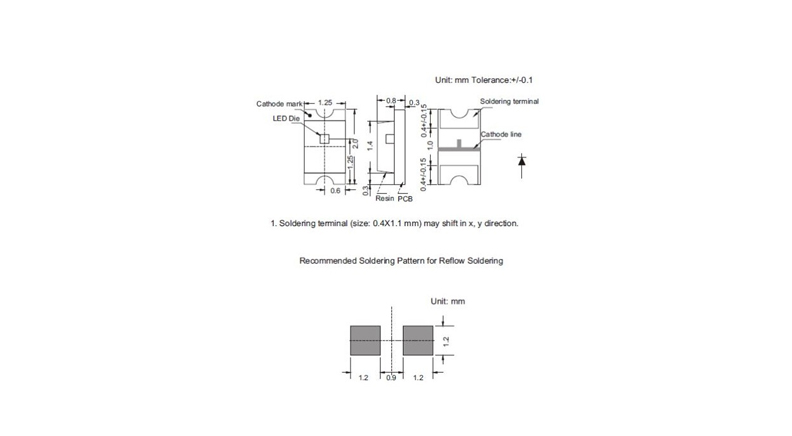 SMD LED قرمز پکیج 0805