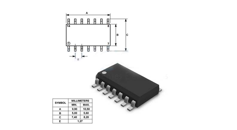 تراشه 74HC00 پکیج SMD