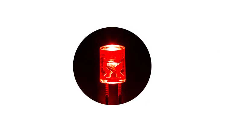 LED استوانه ای قرمز خودرنگ 5mm