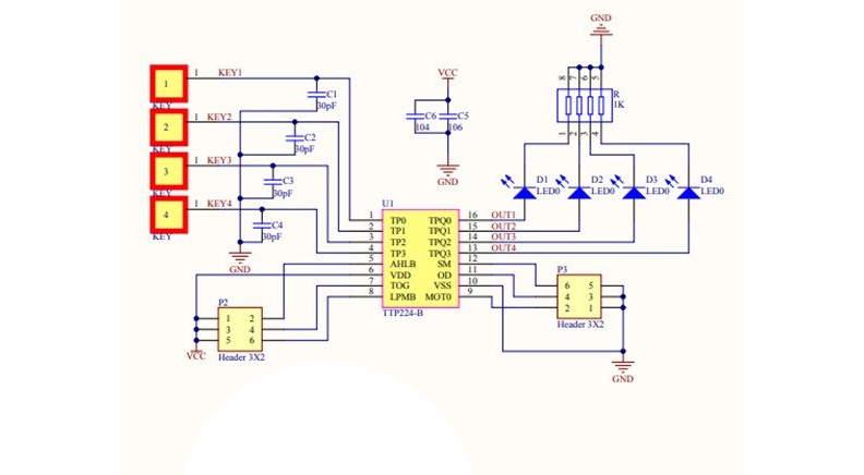 آی سی لمسی خازنی TTP224