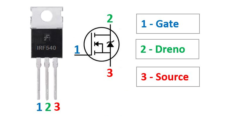 ماسفت IRF540 پکیج TO-220 اورجینال