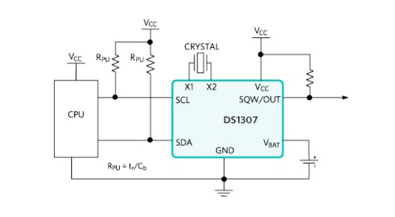 تراشه ساعت و تقویم DS1307 پکیج PDIP-8
