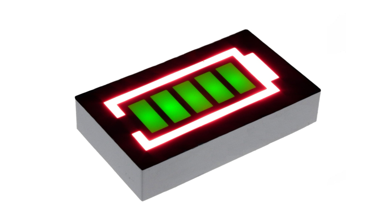 سگمنت نمایشگر مدل باتری دو رنگ آند مشترک
