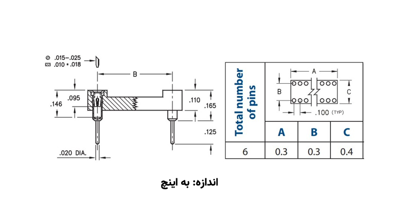 سوکت IC نظامی 6 پایه