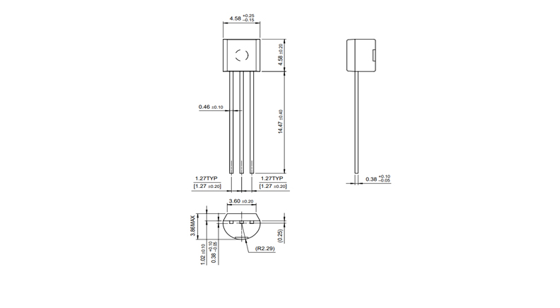 ترانزیستور BC327 نوع PNP پکیج TO-92