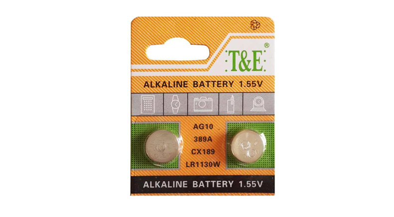 باتری سکه ای آلکالاین AG10 برند T&E 