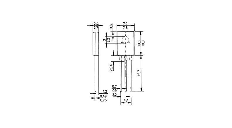 ترانزیستور BD140 نوع PNP پکیج TO-126
