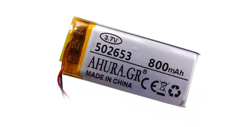 باتری لیتیوم پلیمر 3.7v ظرفیت 800mAh  مدل AHURA.GR 