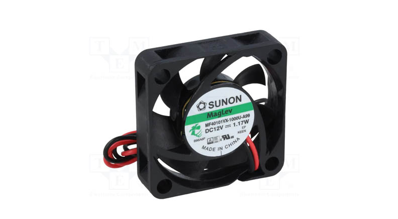 فن 12V ساده سایز 4x4 ضخامت 2.5cmمارک SUNON