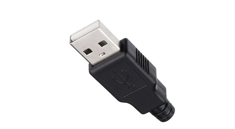 كانكتور USB-A نری لحیمی به همراه کاور مشکی