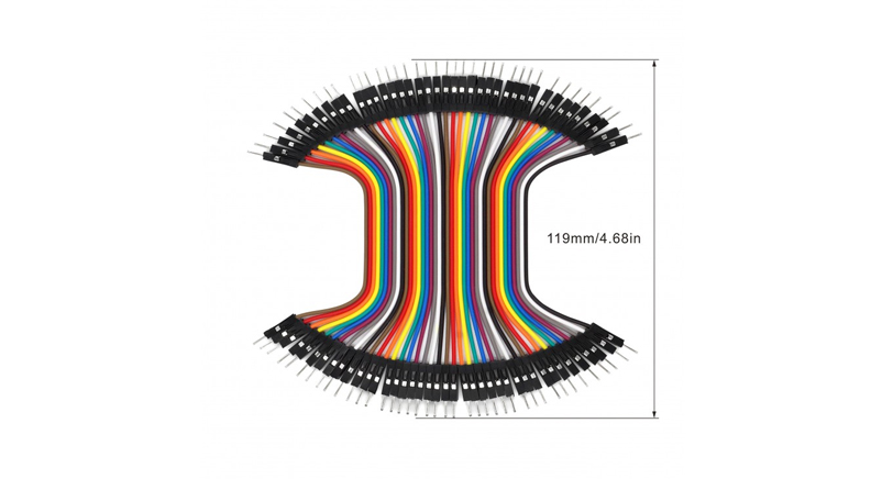 سیم جامپر نر به نر 10cm فلت 40 رشته