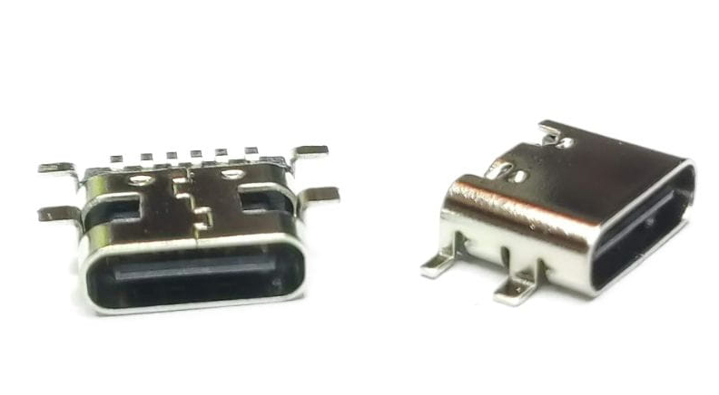 کانکتور USB Type C مادگی 6pin SMD هولدرsmd