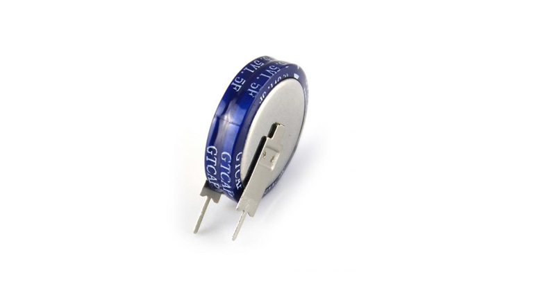 خازن الکترولیتی 1.5F/5.5V سوپر خازن ایستاده