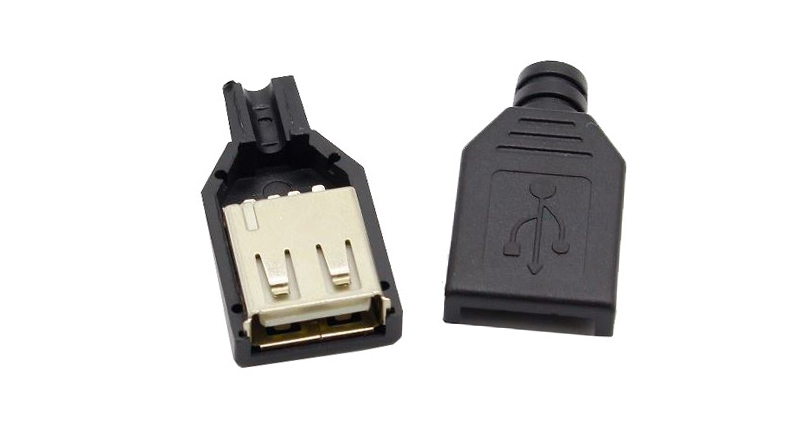 USB-A مادگی لحیمی  به همراه کاور