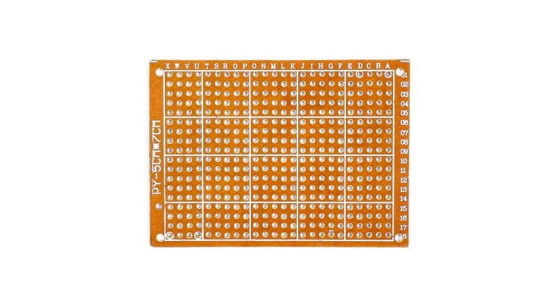 برد سوراخ دار- PCB سوراخ دار 5x7 سانتیمتری