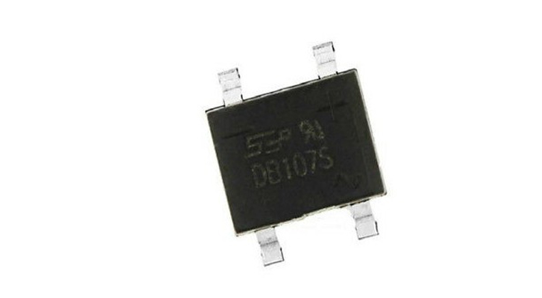 پل دیود 1000V-1A مربعی DB107S پکیج SMD