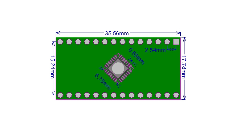  تبدیل SMD به DIP پکیج QFN28