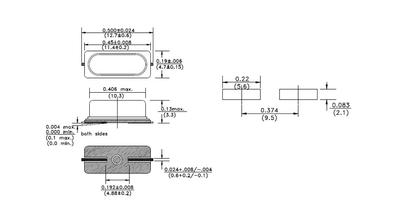 کریستال 12MHZ SMD پکیج HC-49USM